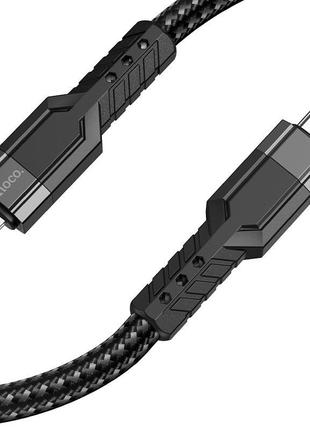 Швидке заряджання hoco. u110 type-c to iphone lightning 3a 20w black