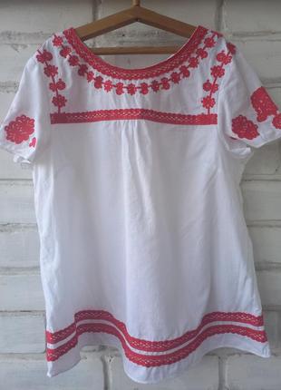 Лляна блузка з вишивкою l-xl