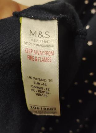 M&s collection ночнушка трикотажная синего цвета2 фото