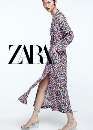 Zara плаття в квітковий принт
