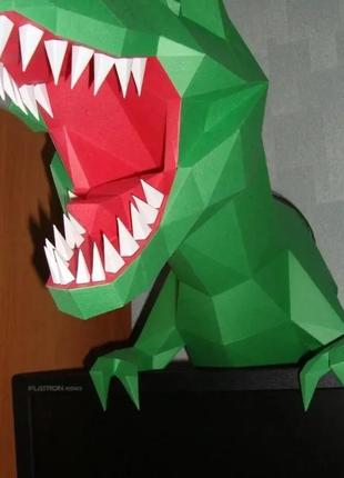 Paperkhan конструктор із картону динозавр тиранозавр оригамі papercraft 3d фігура розвивальний набір антистрес4 фото