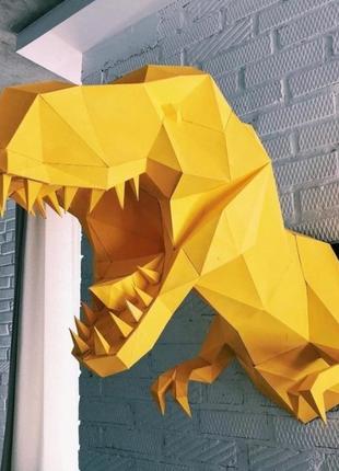 Paperkhan конструктор із картону динозавр тиранозавр оригамі papercraft 3d фігура розвивальний набір антистрес