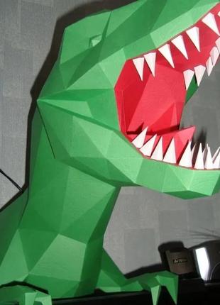 Paperkhan конструктор из картона динозавр тиранозавр оригами papercraft 3d фигура развивающий набор антистресс5 фото