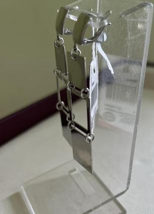 Серебряные висящие серьгифирма танго3 фото