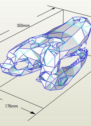 Paperkhan набор для создания 3d фигур череп голова паперкрафт papercraft подарок сувернир игрушка конструктор3 фото