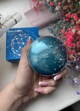 Пудра + змінний блок enough collagen premium hydro two way cake
