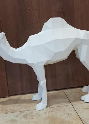 Paperkhan конструктор із картону верблюд пазл оригамі papercraft 3d фігура полігональна набір подарок сувенір антистрес4 фото