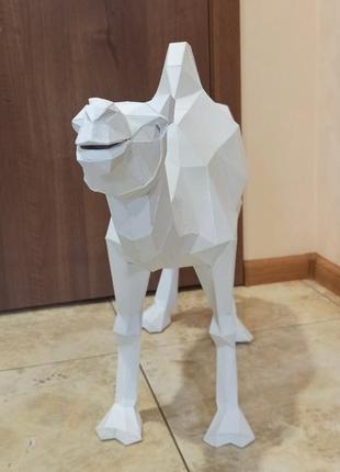 Paperkhan конструктор із картону верблюд пазл оригамі papercraft 3d фігура полігональна набір подарок сувенір антистрес6 фото