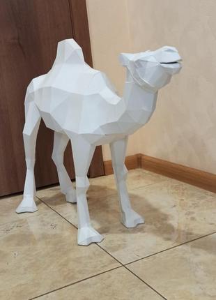 Paperkhan конструктор із картону верблюд пазл оригамі papercraft 3d фігура полігональна набір подарок сувенір антистрес5 фото