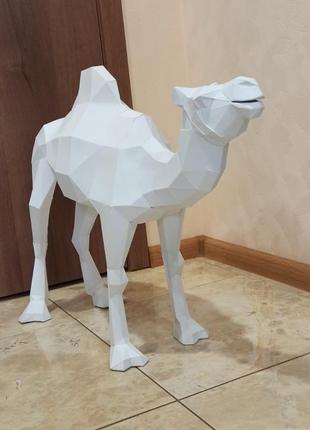 Paperkhan конструктор із картону верблюд пазл оригамі papercraft 3d фігура полігональна набір подарок сувенір антистрес2 фото