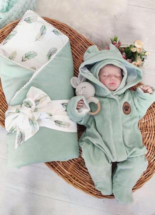 Дитячий конверт на виписку 80х80, модель 7