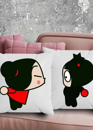 Парные подушки с принтом - pucca!