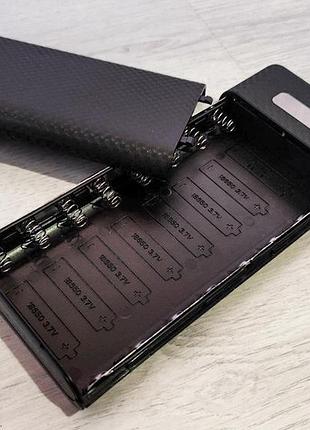 Корпус для повербанка швидка зарядка qc кейс для складання 8 18650 27000mah 5v 2a 2usb lightning microusb type-c