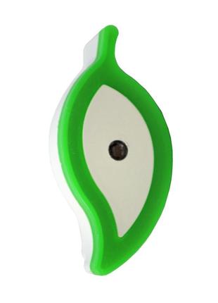 Нічник неоновий світлодіодний з датчиком світла лист зелений