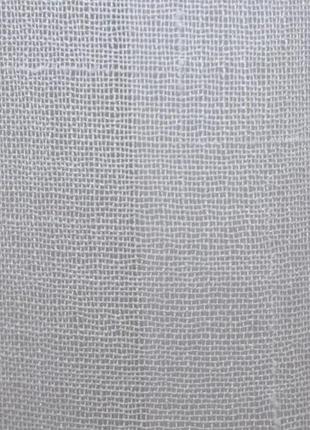 Тюль арка на кухню льон (270х170см) з макраме. колір білий