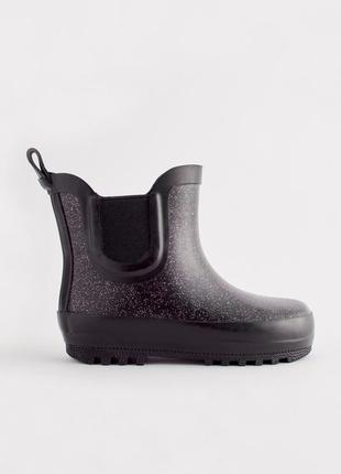 Теплі блискучі гумові чоботи челсі next