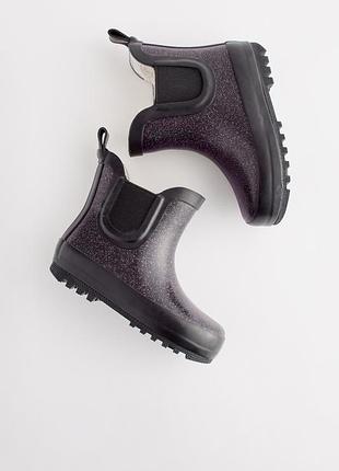 Теплі блискучі гумові чоботи челсі next