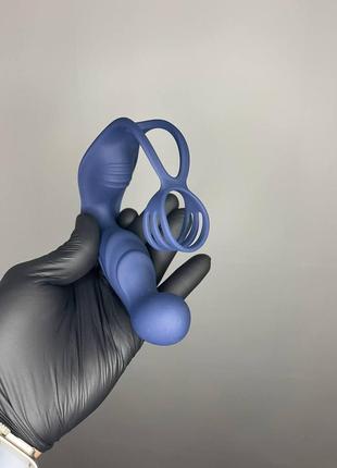 Вибро массажер простаты с эрекционным кольцом на пульте управления анальный стимулятор