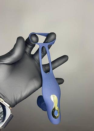 Вибро массажер простаты с эрекционным кольцом на пульте управления анальный стимулятор