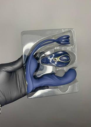 Вибро массажер простаты с эрекционным кольцом на пульте управления анальный стимулятор