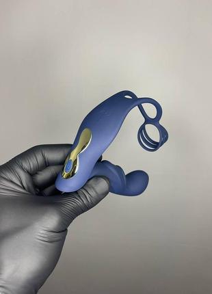 Вибро массажер простаты с эрекционным кольцом на пульте управления анальный стимулятор