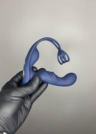 Вибро массажер простаты с эрекционным кольцом на пульте управления анальный стимулятор