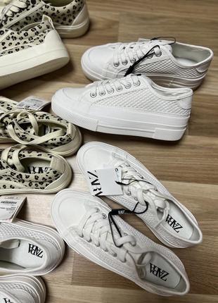 Стильні кеди zara на масивній підошві ❤️3 фото