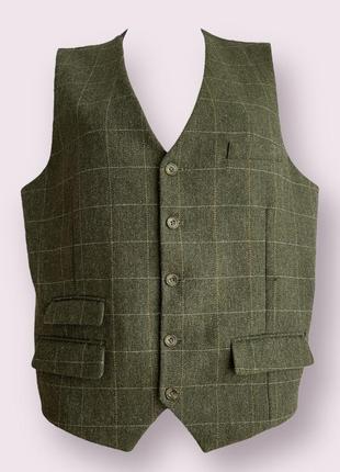 Жилет мужской в клетку 44 замеры на фото