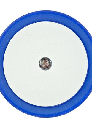 Нічник неоновий світлодіодний з датчиком світла, круглий, синій