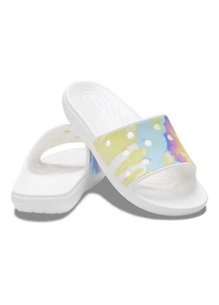Чоловічі шльопанці crocs tie-dye graphic slide