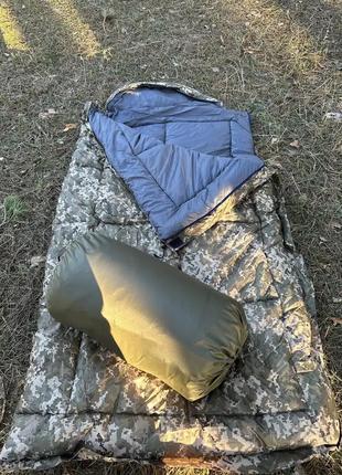 Теплий спальник зимовий піксель, метровий. спальний мішок ботал. дуже широка, ковдра до -40.