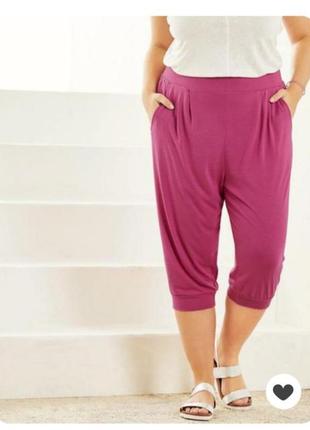 Легкі трикотажні капрі бриджі р.60-62 батал