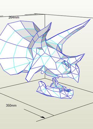 Paperkhan набор для создания 3d фигур череп голова паперкрафт papercraft подарок сувернир игрушка конструктор