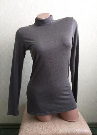 Водолазка. гольф. лонгслів із горловиною. сірий меланж.