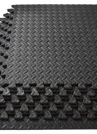 Мат-пазл (ласточкин хвост) easyfit swallowtail  60 x 60 x 1 cм (4 пазла) black