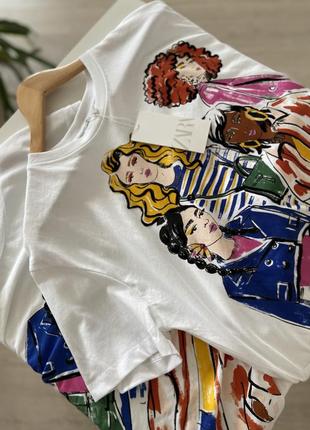Футболка с принтом zara
