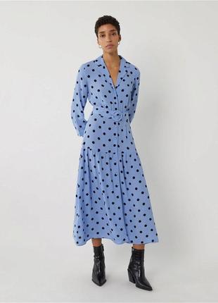 Warehouse віскозне плаття в горох