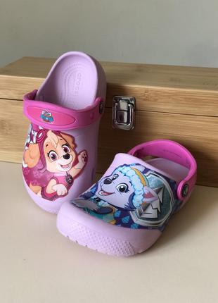 Кроксы для девочки щенячий патруль crocs fl paw patrol Скай эверест клоги крокс