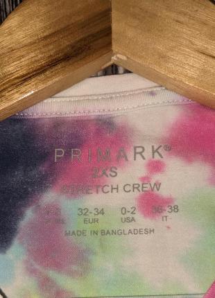 Яркая котоновая футболка в принт тай дай primark #34905 фото