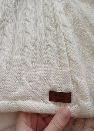 Очень теплый плед для новорожденного mari knit