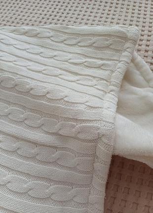Очень теплый плед для новорожденного mari knit
