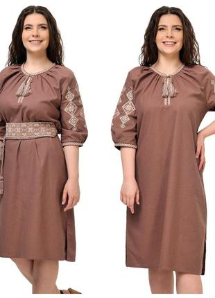 Жіноча довга сукня вишиванка стефанія, розміри: s,m,l,xl,2xl,3xl