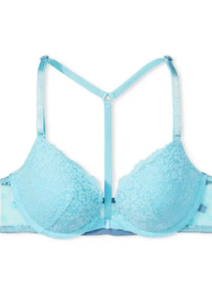 Бюстгальтер бирюзовый с застежкой спереди push up victoria ́s secret