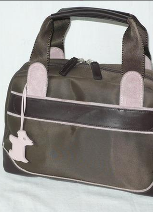 Radley маленька сумка або дорожня косметичка нейлон + натуральна шкіра + брелок