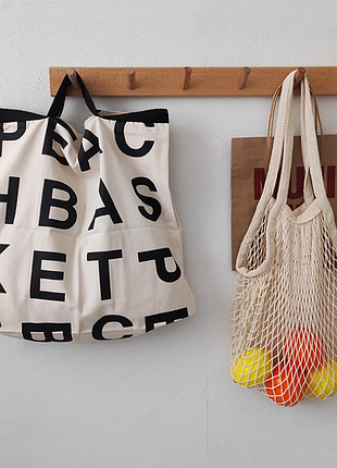 Нова полотняна сумка шоппер торба