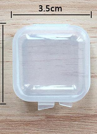 Прозрачная пластиковая мини-коробочка для хранения бисера-3шт4 фото