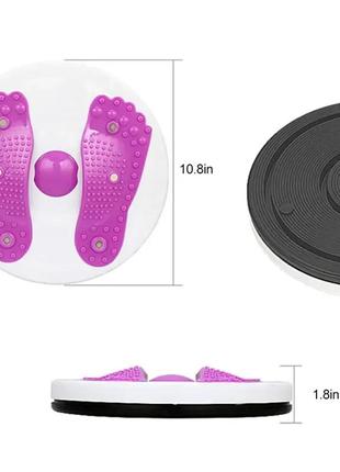 Домашній тренажер диск для схуднення талії й живота фітнес диск liveup фіолетовий