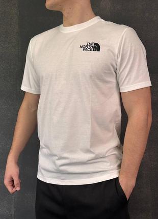 Футболка the north face «white/tnf black» тонка!