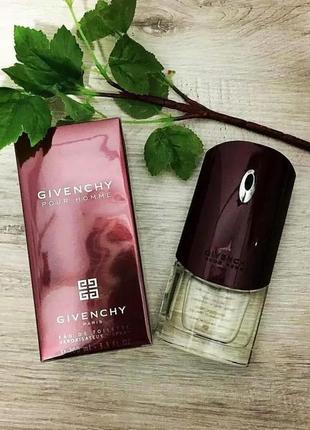 Givenchy pour homme туалетна вода 100 ml живанши пур гом бордові духи парфум чоловіча парфумерія