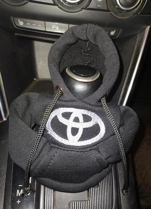 Чехол кофта худи аксессуар на кпп car hoodie тойота toyota черный подарок автомобилисту 10070